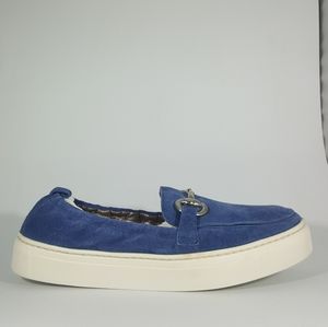 The Flexx Blue Slip On Sneaker with Metal Bit